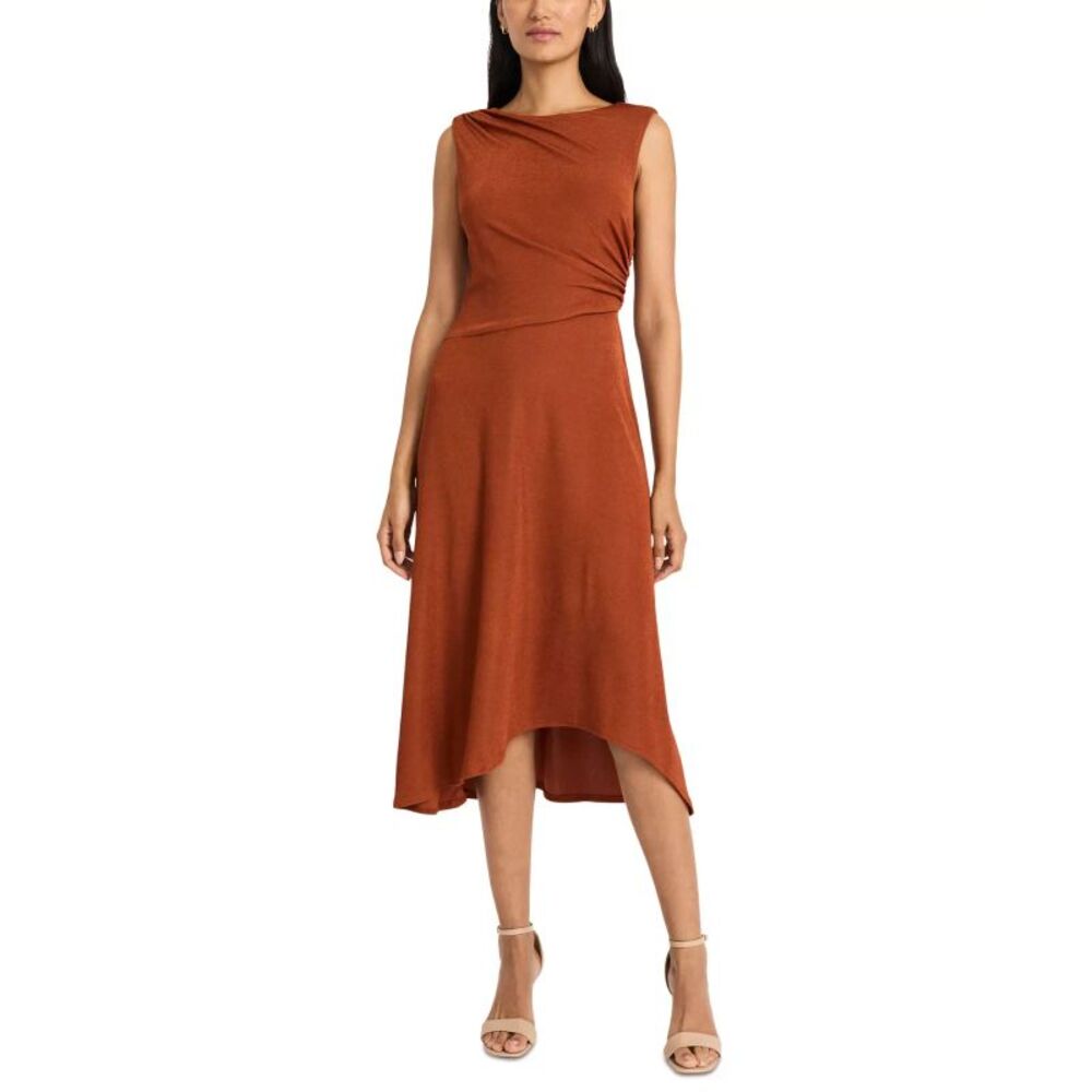 Maggy London Rust Sleeveless Dress